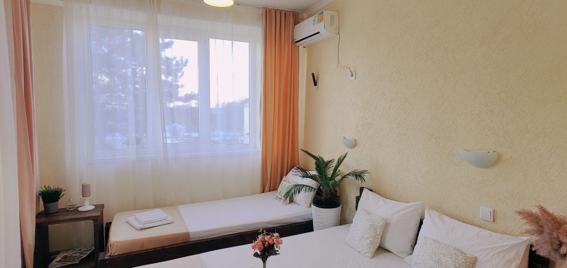 3х комнатный 9ти местные апартаменты с балконом